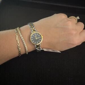 Invicta Angel I Women's Watch - 25mm, Gold, Steel w/Black Dial (69069) - NEW